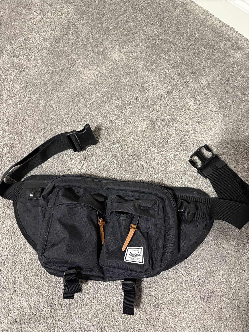 Herschel Supply Co. Eighteen Hip Periscope Ripstop Crossbody Black Fanny Pack
